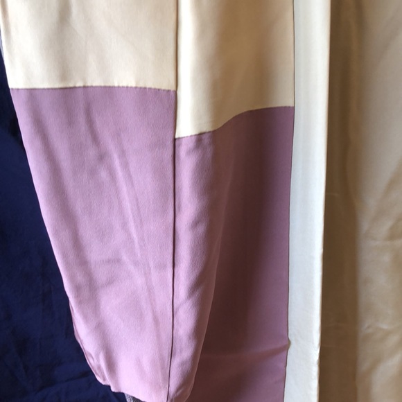 Mauve silk crepe kimono with 80’s vapour wave pattern - Picture 6 of 6